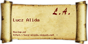 Lucz Alida névjegykártya